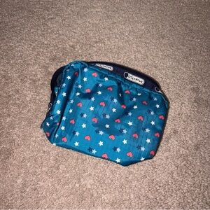 LeSportSac Blue Hearts & Stars Small Cosmetic Bag